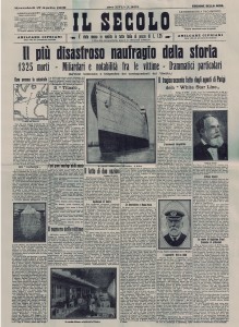 Publicación del año 1912, con noticia principal sobre el hundmiento del Titanic