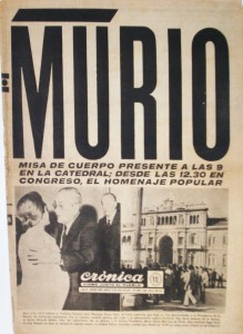 cronica anuncia muerte de perón