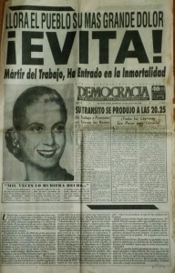 domingo 27 de julio de 1952 muerte de evita