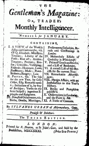 Revista inglesa de 1750 de poesia y cultura para la clase alta