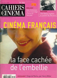 Tapa de CAHIERS DE CINEMA. Importancia de la nota principal. Encuadre.