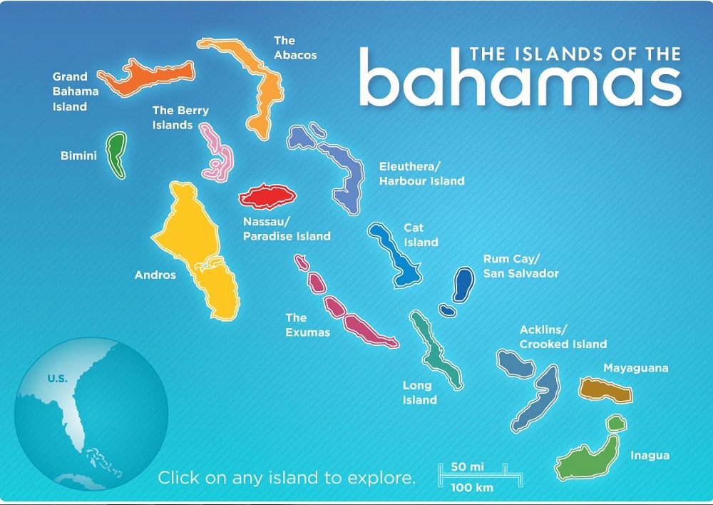 mapa bahamas