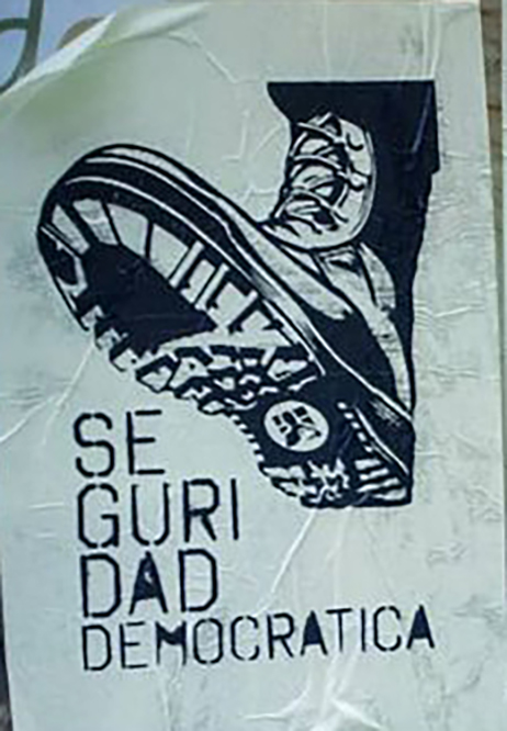 Afiche "Seguridad democrática"
