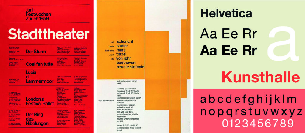 Afiches de Josef Muller-Brockmann // Helvética de Max Miedinger